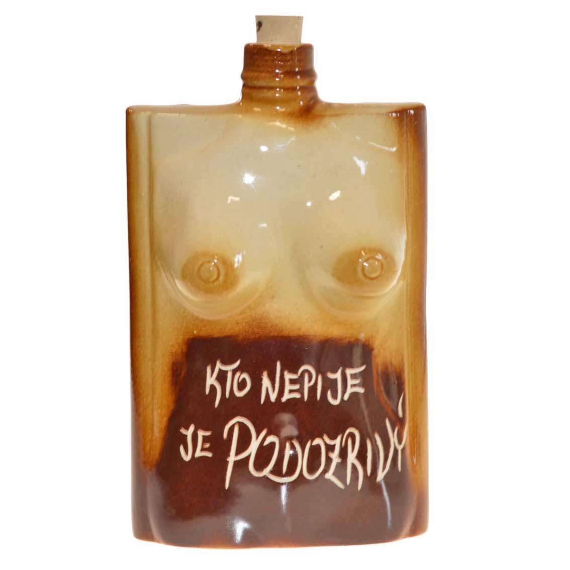 Keramická ploskačka telo ženy - Kto nepije je podozrivý